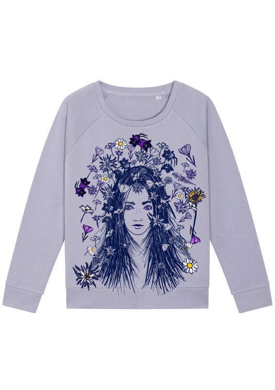 KARPATSKÁ BOHYŇA dámska mikina levandulová