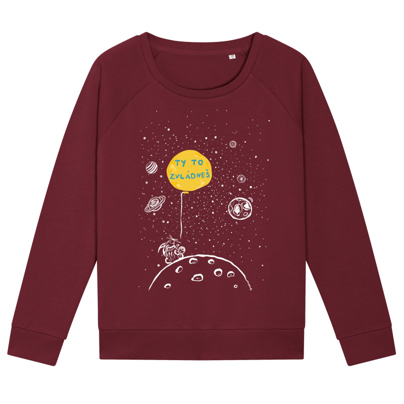 TY TO ZVLÁDNEŠ dámska mikina bordová