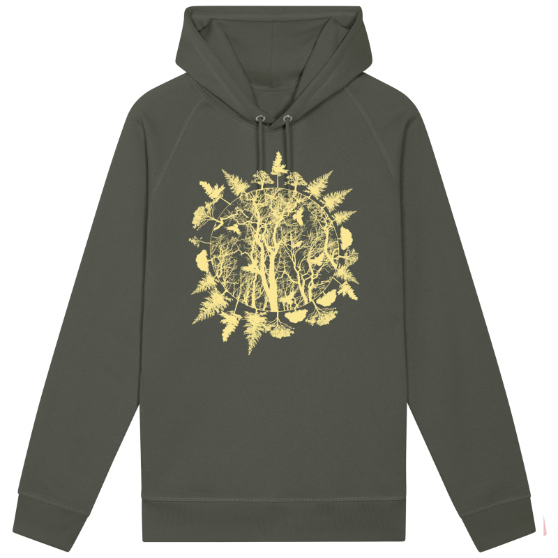 STROMY mikina s kapucňou khaki