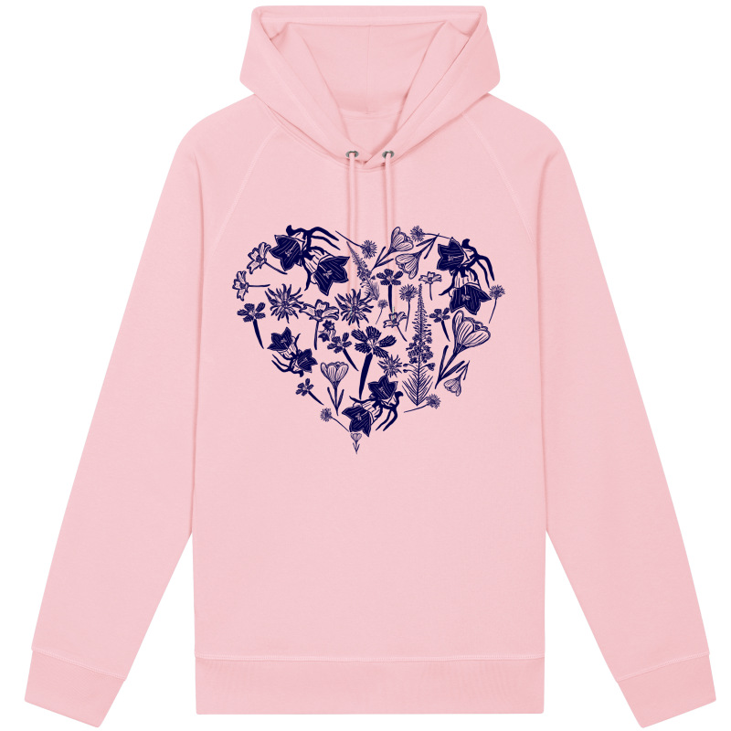 TATRANSKÉ SRDCE mikina s kapucňou ružová