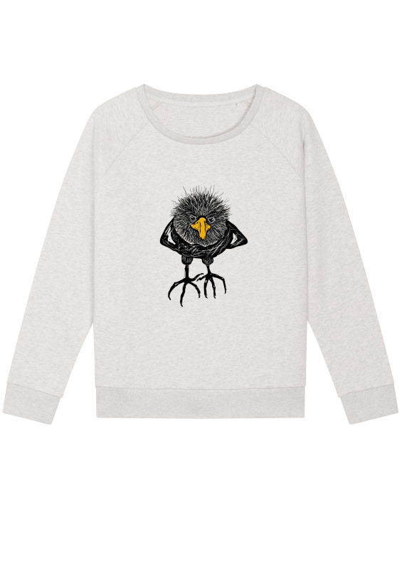 NAHNEVANÝ VTÁČIK dámska mikina heather sivá