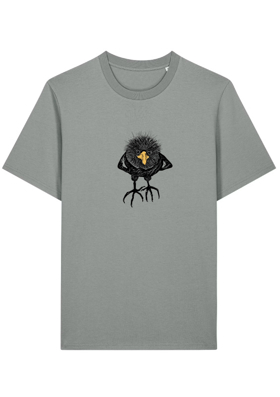 NAHNEVANÝVTÁČIK tričko pánske misty sivá