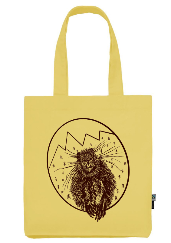 Svišť taška z organickej bavlny žltá