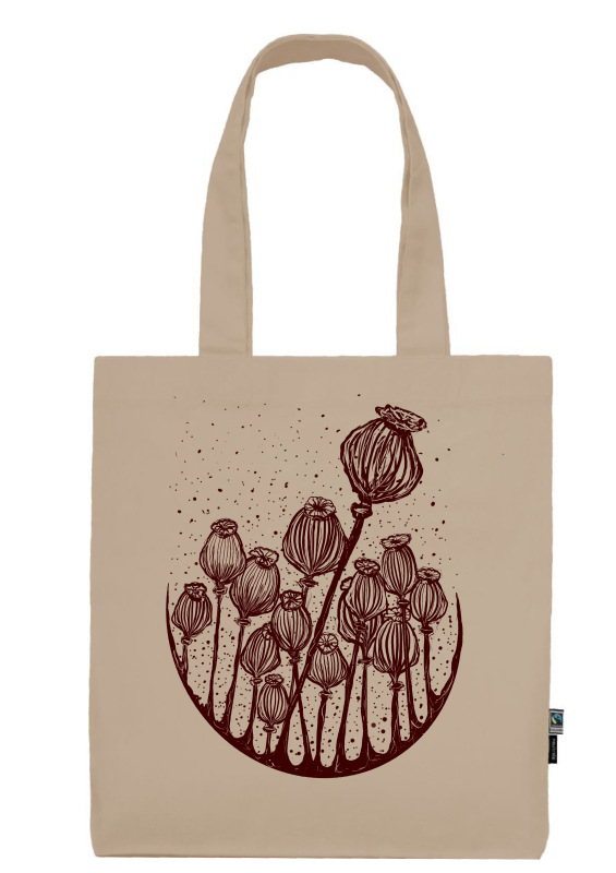 Makovice taška z organickej bavlny krémová