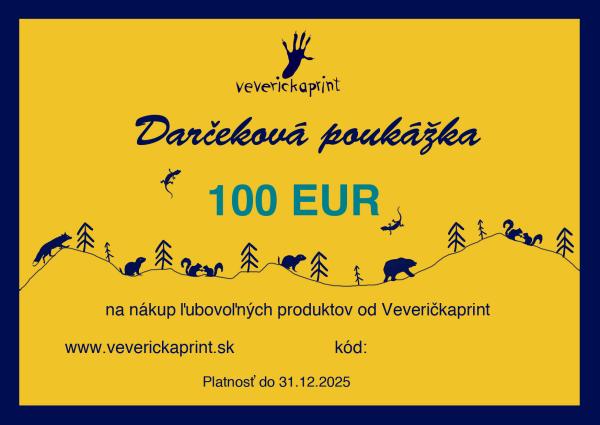 Darčeková poukážka v hodnote 100 EUR